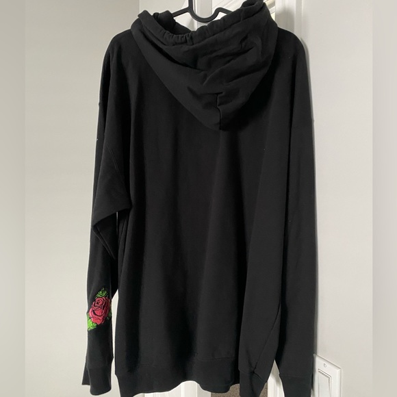 Oversized black cotton hoodie - Picture 2 of 2